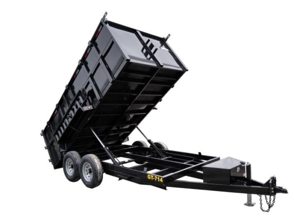 7x14 Hydraulic Dump Trailer with 4ft Sides (2) 7K Axles