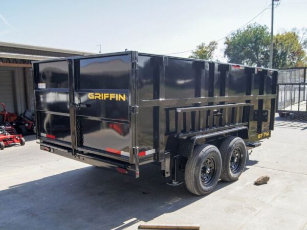 7x14 Telescopic Dump Trailer with 4ft Sides (2) 7K Axles - Image 6