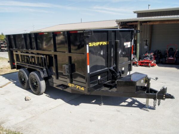 7x14 Telescopic Dump Trailer with 4ft Sides (2) 7K Axles - Image 8