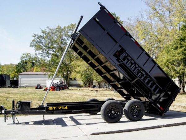 7x14 Telescopic Dump Trailer with 4ft Sides (2) 7K Axles - Image 9