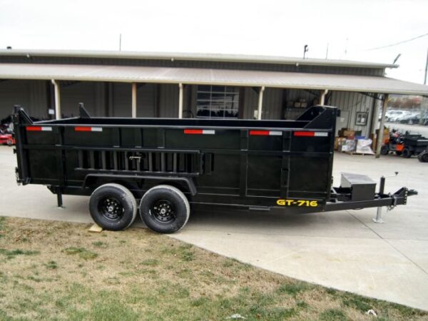 7x16 Telescopic Dump Trailer with 3ft Sides (2) 7K Axles - Image 8