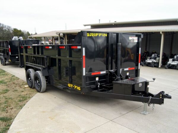 7x16 Telescopic Dump Trailer with 3ft Sides (2) 7K Axles - Image 9