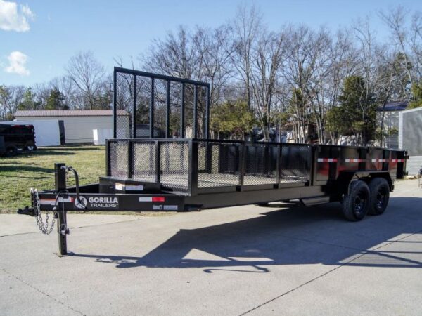 7x20 Hybrid Utility Dump Trailer 2ft Sides with Box (2) 7K Axles - Image 4