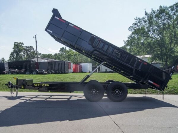 7x16 Hydraulic Dump Trailer with 2ft Sides (2) 7K Axles