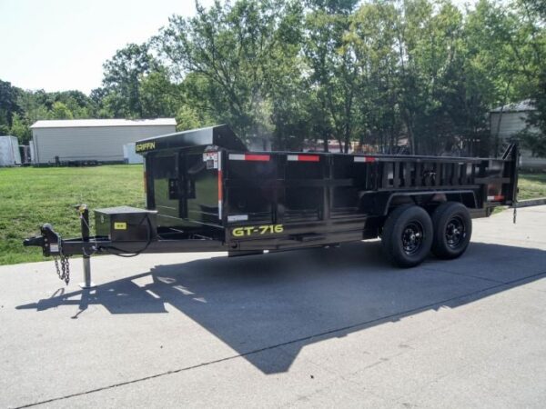 7x16 Hydraulic Dump Trailer with 2ft Sides (2) 7K Axles - Image 5