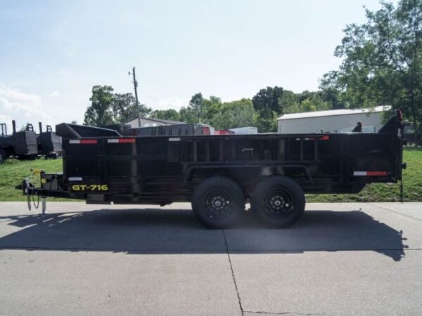 7x16 Hydraulic Dump Trailer with 2ft Sides (2) 7K Axles - Image 6