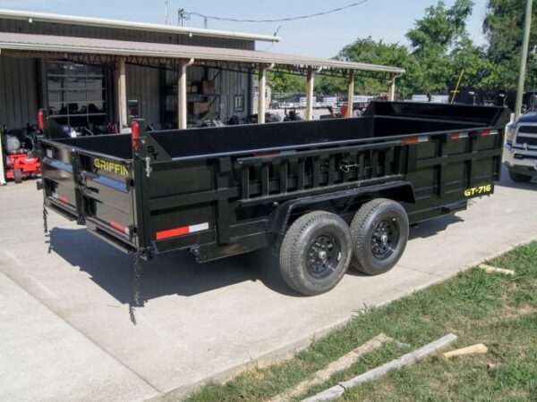7x16 Hydraulic Dump Trailer with 2ft Sides (2) 7K Axles - Image 9
