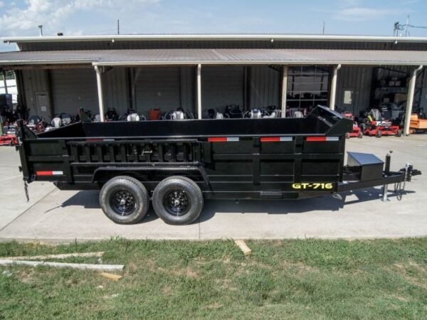 7x16 Hydraulic Dump Trailer with 2ft Sides (2) 7K Axles - Image 10