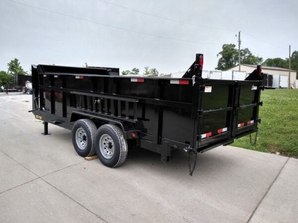 Gooseneck Dump Trailer 7' X 16' Hydraulic 3 ft Sides Mulch - Image 7