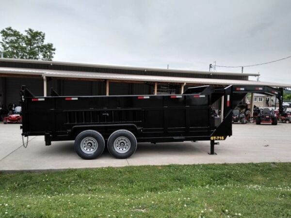 Gooseneck Dump Trailer 7' X 16' Hydraulic 3 ft Sides Mulch - Image 13