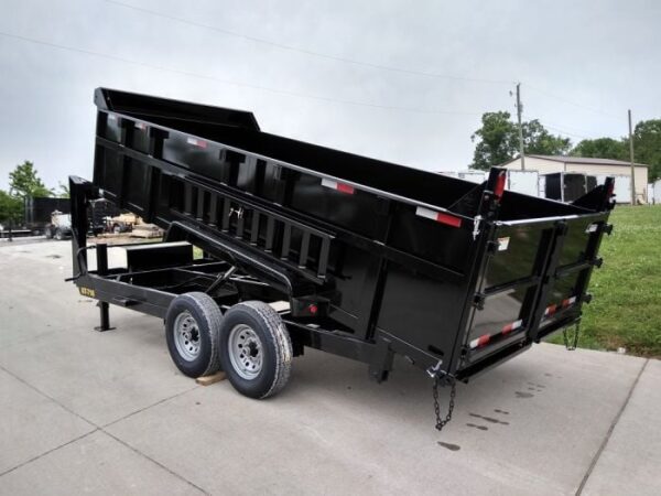Gooseneck Dump Trailer 7' X 16' Hydraulic 3 ft Sides Mulch - Image 14