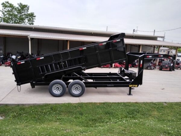Gooseneck Dump Trailer 7' X 16' Hydraulic 3 ft Sides Mulch - Image 11