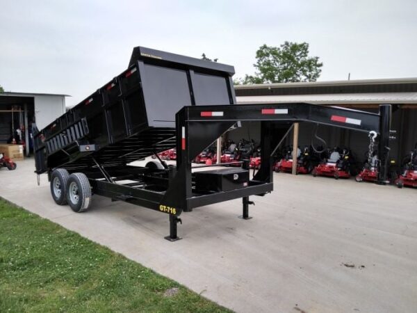 Gooseneck Dump Trailer 7' X 16' Hydraulic 3 ft Sides Mulch - Image 17