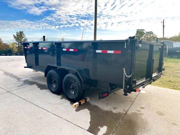 7x16 Gorilla Telescopic IBeam Dump Trailer with 3ft Sides (2) 7K Axles - Image 5