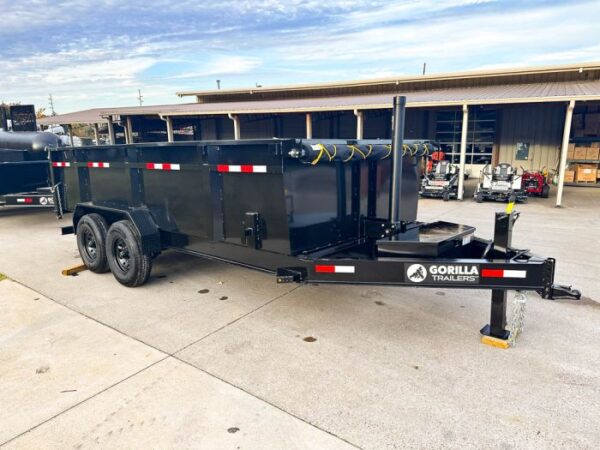 7x16 Gorilla Telescopic IBeam Dump Trailer with 3ft Sides (2) 7K Axles - Image 8