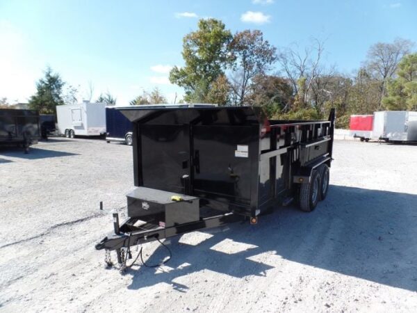 Hydraulic Dump Trailer 7x14 Landscape Equipment 3ft Sides - Image 7