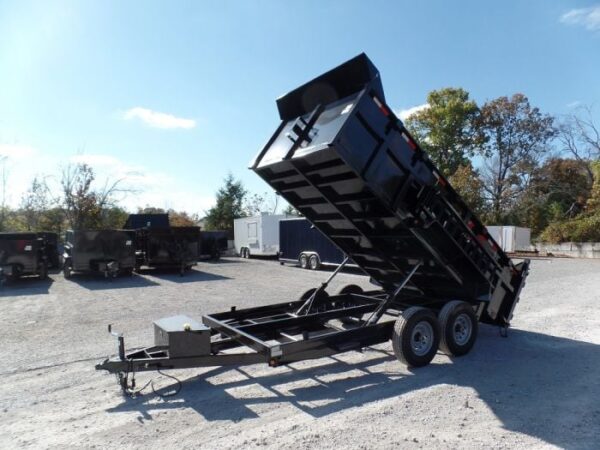 Hydraulic Dump Trailer 7x14 Landscape Equipment 3ft Sides - Image 4