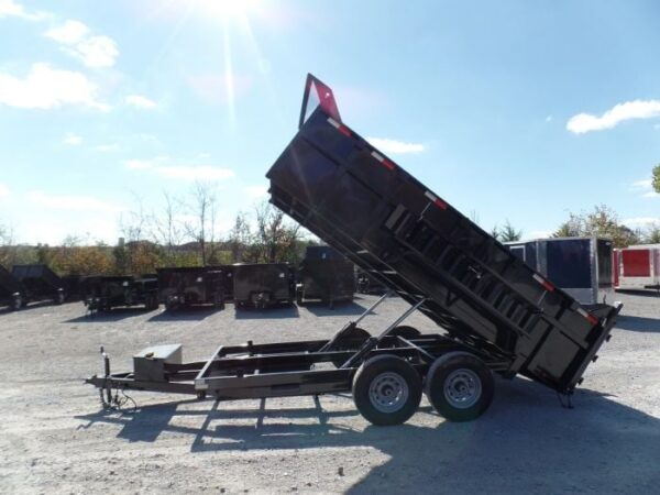 Hydraulic Dump Trailer 7x14 Landscape Equipment 3ft Sides - Image 2